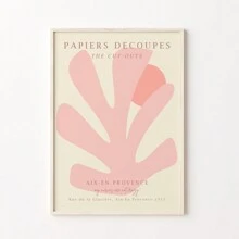 3pcs/Set Artistic Geometric Abstract Poster, Matisse Printed Orange Gallery Wall Art Set, 3pcs Wall Art Set, Matisse Poster, Pink Decor, Modern Home Wall Art Canvas Painting Print Poster Picture Wall Decoration, Frameless Gifts Birthday Graduation