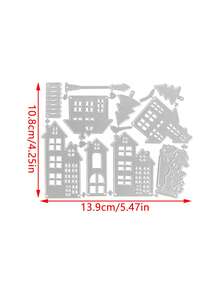 Plantilla De Talla De Arquitectura De Casa - Plateado - Ver 6