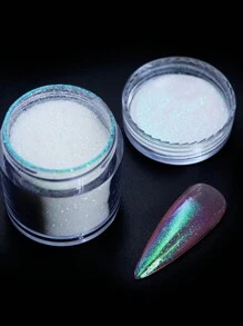 彩虹色闪光指甲颜料粉 0.1 毫米指甲闪光闪亮美甲装饰美甲用品专业人士