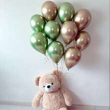 20/50入組10英寸/25.4公分鼠尾草氣球,啞光橄欖綠色奶油色裸色中性花環設置拱形嬰兒派對荒野趴生日派對裝飾氣球