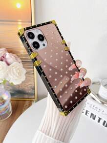 1 Ốp lưng tráng gương bao phủ toàn bộ vỏ điện thoại kim cương giả tương thích với Apple 15/15 Pro - Hồng - Xem 2