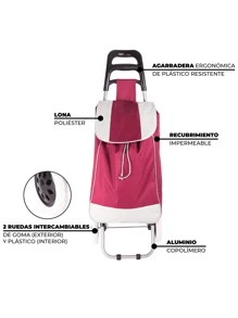 Storage Island & Carts - Burgundy - View 4