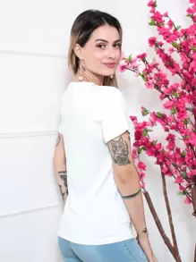 Women T-Shirts - 白色 - 查看 6