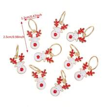 10入組聖誕麋鹿髮箍,附編織髮環、髮帶、髮圈和髮夾,節慶氛圍