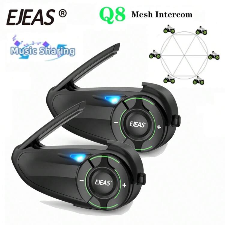 EJEAS バイク インカム Q8 バイク用インカム 6人同時Mesh通信 Amazon.co.jp: EJEAS Q8 モーターサイクルヘルメットBluetooth
