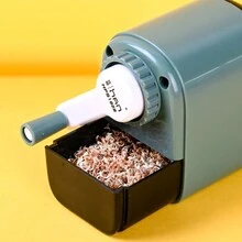 New Durable & Compact Hand-crank Pencil Sharpener, Suitable For All Kinds Of Pencils - Dark Green - View 5