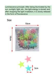 100Pcs Luminous Wall Stickers Glow In The Dark Stars Stickers For Kids Baby Rooms Colorful Fluorescent Home Room Decor Decals - Multicolor - View 6