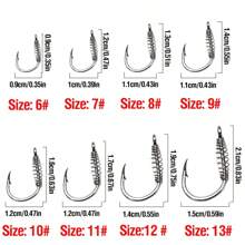20Pcs High Carbon Steel Spring Hook Barbed Swivel Carp Jig Fly Fishing Hooks with Hole