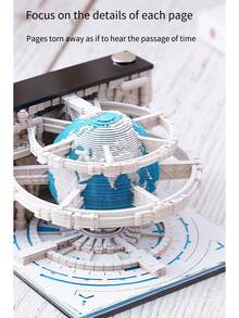 2024年新款手撕3d紙雕地球儀,附有日曆設計的創意文具套裝,diy紙藝藝術桌面裝飾,適用於家居、辦公室、房屋雕塑 - 橘色 - 查看 7