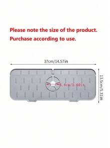 1入組廚房水龍頭水槽防濺罩，矽膠水龍頭集水墊，水龍頭後面水槽排水墊，廚房和浴用灰色橡膠乾燥墊還有珠子珠寶首飾存儲 - 灰色 - 查看 2