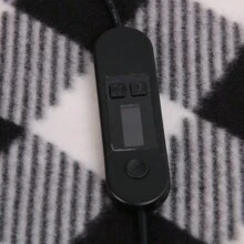 車用電熱毯 適合冬季車載電熱毯 汽車電熱毯 汽車冬季毛絨毯 帶定時、溫控、過熱保護等功能 - 白黑 - 查看 2