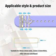 4pcs/Set Zinc Alloy Libra Constellation Series Watch Band Charm Compatible With Apple Watch 38/40/41/42/44/45mm As A Gift For Students Returning To School - Gold - View 5