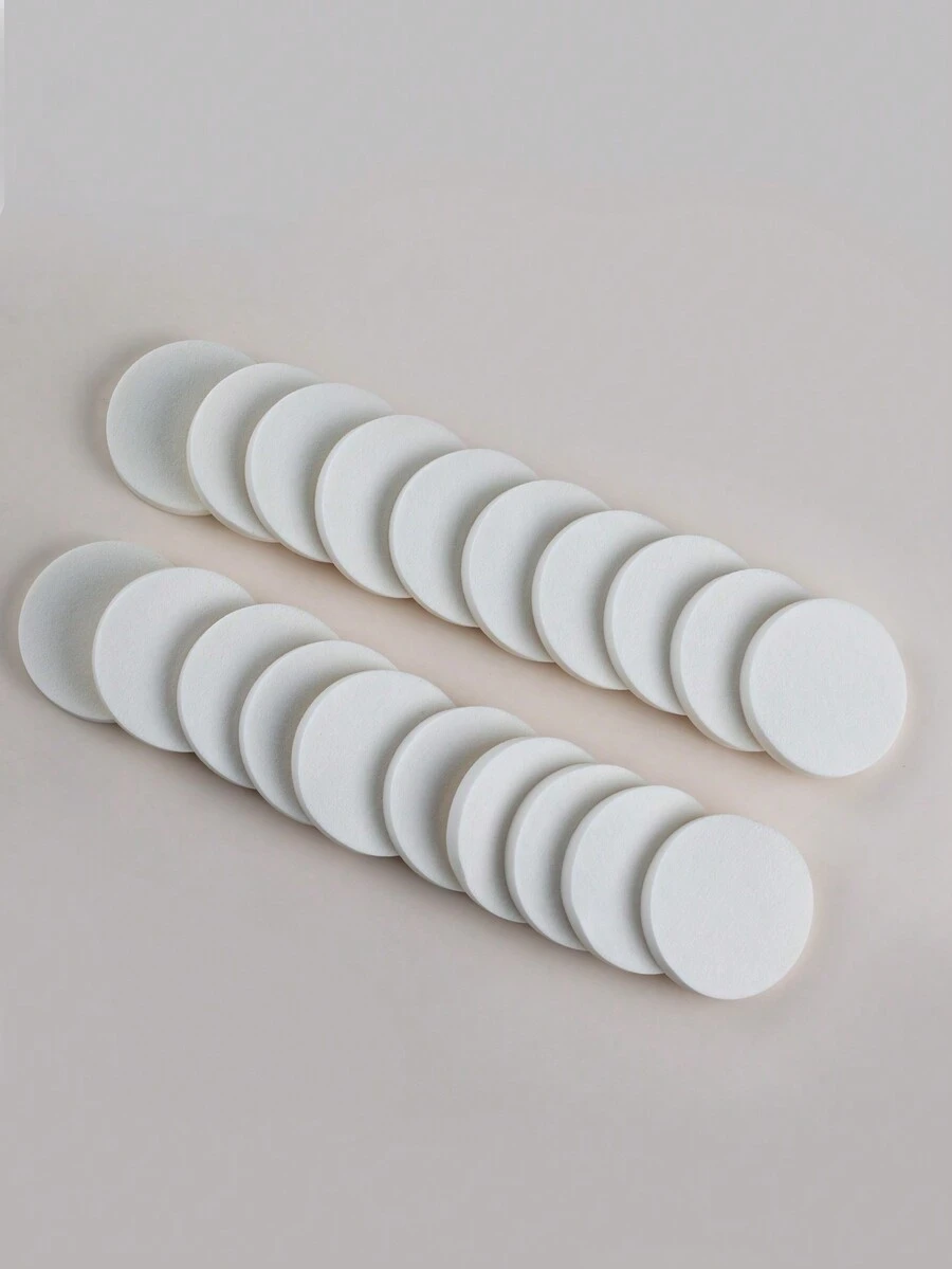 20入組化妝海綿粉撲套裝,包括氣墊粉撲,乳膠粉撲,濕/幹圓形粉撲 - 白色 - 查看 1