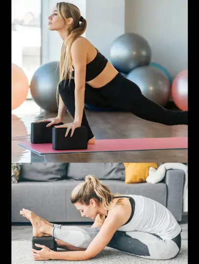 2 Bloques De Yoga: Superficie De Espuma Suave Y Antideslizante Para Yoga, Pilates Y Meditación.