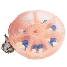 3入組7格便攜式藥物收納盒,每週藥物組織盒,大格子適用於維生素、魚油、補品等,隨機顏色 - 彩色 - 查看 7