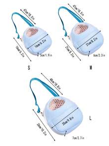1 pieza Bolsa portátil transpirable para el hombro para hámsteres, ardillas, cobayas y erizos durante las salidas - Verde - Ver 4