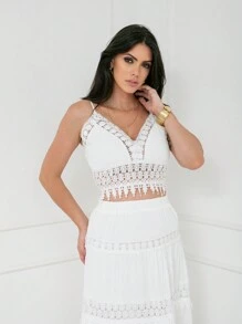 Women Two-Piece Outfits - 白色 - 查看 4