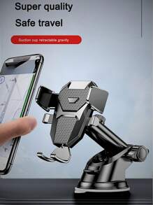 1PC Mobile Phone Holder For Car With Retractable Horizontal And Vertical Air Vents Dashboard Suction Cup Navigation Universal Holder Mount GPS Telefon Mobile Cell Support Compatible With IPhone 13 12 11 Pro Xiaomi Huawei Samsung - Black - View 1