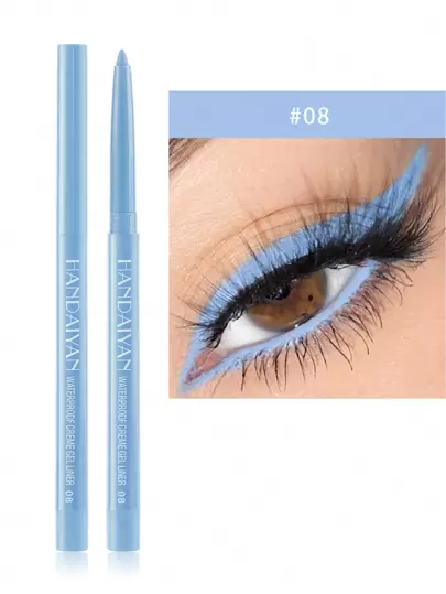  Bolígrafo delineador de ojos colorido HANDAIYAN, bolígrafo de gel delineador de ojos resistente al agua y de secado rápido, lápiz delineador retráctil extra fino, de larga duración para el Día de San Valentín, festivales de música, fiestas de maquillaje, peso neto: 0.2g, apto para Halloween, Navidad