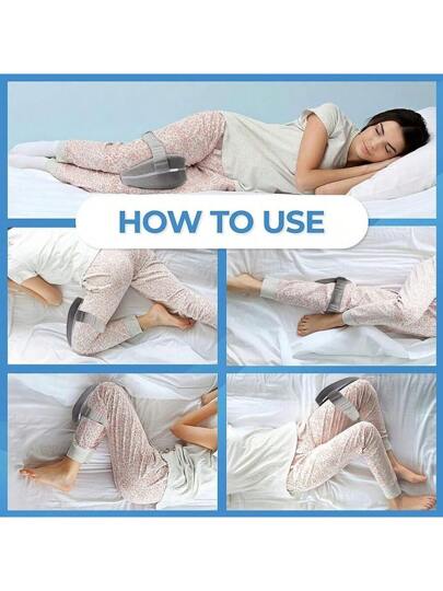 1PC Leg Kussen Ergonomic Side Sleeping Pillows Memory Foam Knee Strap Sleeper Support Cushion Removable Washable Cover, Bedding, Home view 8