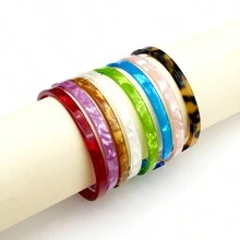 1 Miếng 0.6cm Acrylic Chất liệu Siêu mỏng & Đáng yêu Mở Vòng đeo tay còng Thích hợp Đối với Của phụ nữ Mặc hàng ngày - 0,6cm - Xem 4