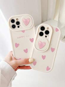 Ốp lưng iPhone 10 màu hồng đáng yêu màu đỏ Valentine kèm phụ kiện sơn cửa sổ chống rơi, ốp lưng sáng tạo sơn màu kẹo cho Xr/7/8, tương thích với iPhone 11 Pro Max/13/14 và iPhone 11 Pro/Xs, chống nước, chống sốc, chống trầy xước - Nhiều màu - Xem 3
