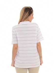 Women Blouses - 黑與白 - 查看 2