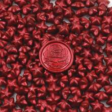 100pcs/bag Burgundy Star Shaped Sealing Wax Beads, Suitable For Scrapbooking, Wedding Party Diy Gifts, Envelope Packing - Burgundy - View 1
