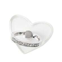 1 Giá đỡ điện thoại dạng nhẫn trong suốt có đính đá Rhinestone Giá đỡ điện thoại dạng nhẫn có thể xoay 360 độ - Bạc - Xem 3