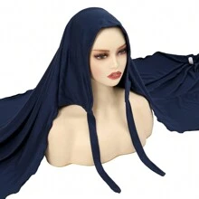 Solid Color Soft Milk Silk Scarf Women's Neckerchief With Tie For Easy Hair Wrapping Witch