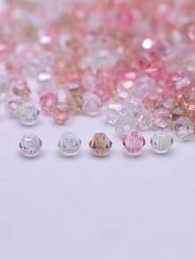 Random200pcs 4mm Mix Color Bicone Glass Loose Beads For Jewelry Making Necklace Accessories - Multicolor - View 3