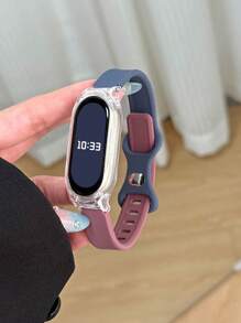 二合一反向扣硅胶腕带和保护壳适用于小米手环 9/8/7/6/5/4/3 NFC 通用 - 彩色 - 查看 12