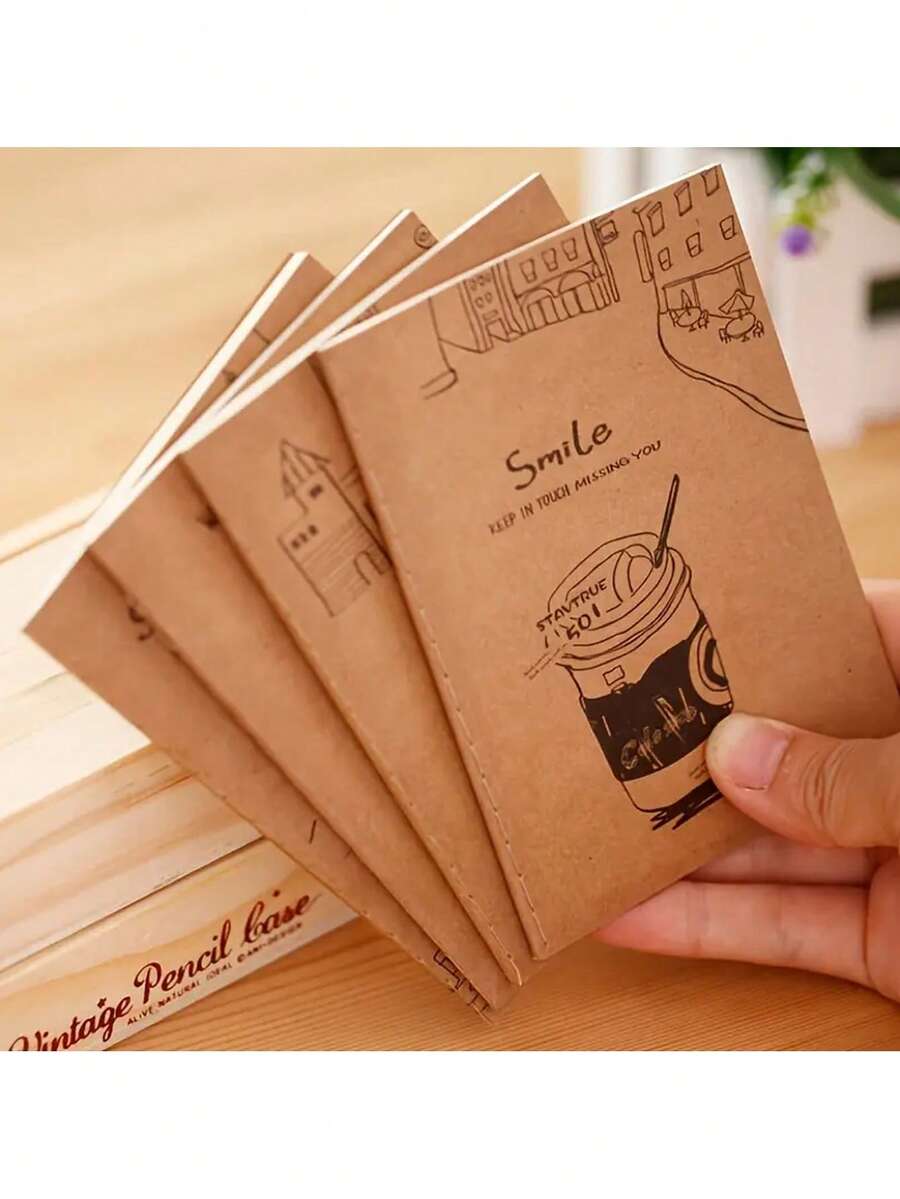 10 cái Giấy kraft Nằm ngang Quyển sổ ( 32 tờ Mỗi ) - Màu be - Xem 1