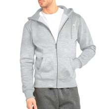 Long Sleeve Zipper Sweatshirt With Cap 1958 - Light Grey - View 1