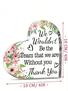 1個女性感謝禮物亞克力鼓勵禮物同事禮物辦公桌禮品告別同事告別禮物感謝禮物送給朋友護士教師紀念品桌面裝飾禮品