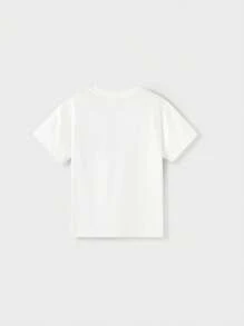 Annil Boys' Round Neck Short Sleeved Knitted Shirt, Summer Casual Fun Pocket T-Shirt