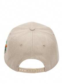 1pc Gothic Style Baseball Cap With Letter Embroidery For Men Street - Khaki - View 4