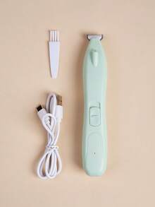 1pc Wide Headband Light Up Pet Grooming Clipper, Suitable For Cats And Dogs - Green - View 4