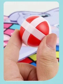 1套/組5入,兒童卡通動物飛鏢靶板內附黏著球,互動教育玩具,家庭娛樂用品,兒童節禮物 - 淡紫色 - 查看 5