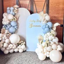 15/45/100PCS 5/10/12inch Sand White Balloons Latex Balloons Helium Balloons For Birthday Graduation Shower Wedding Holiday Party Decoration, White Ribbon,
