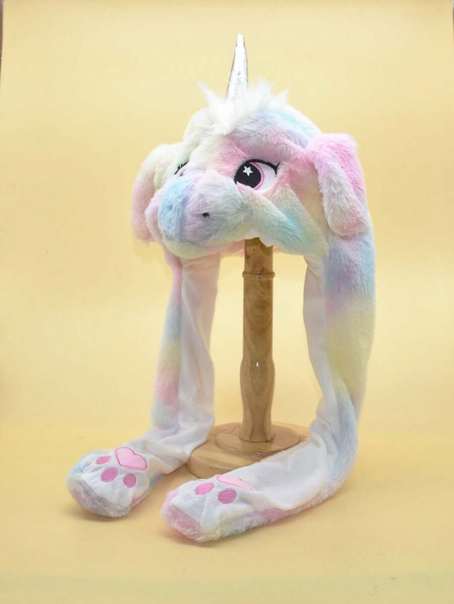1 Stück lustiger beweglicher Luftpolster-Mütze mit Einhorn-Ohren für Wärme und Spaß am Valentinstag