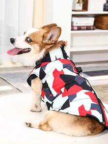 1件戶外紅色寵物夾克-適合最大尺寸m:2.5kg,l:4kg,xl:5kg,2xl:7.5kg,3xl:9.5kg,4xl:14.5kg,5xl:20kg,6xl:30kg - 紅色 - 查看 3