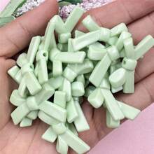 50入組20.4*34.2mm亞克力實色蝴蝶結珠子,diy珠寶配件 - 50顆/20.4*34.2mm - 查看 14