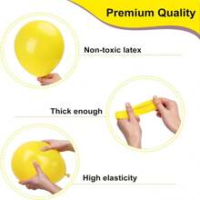15/45/100PCS 5/10/12inch Yellow Balloons Latex Balloons Helium Balloons For Birthday Graduation Shower Wedding Holiday Party Decoration, Yellow Ribbon, Back To School Valentine Day - Yellow - View 4