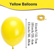 15/45/100PCS 5/10/12inch Yellow Balloons Latex Balloons Helium Balloons For Birthday Graduation Shower Wedding Holiday Party Decoration, Yellow Ribbon, Back To School Valentine Day - Yellow - View 3