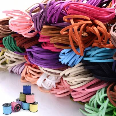 10M/lot 2.5mm Faux Suede Cord Leather Rope Handmade Thread String for Bracelet DIY Jewelry Findings Components Cord Accessories