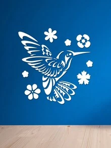 1 件可重复使用的塑料绘画模板，带有鸟类图案，适合儿童、绘画/涂鸦/墙绘/纹身/装饰图案模板、带宠物塑料材料的蛋糕装饰模板、装饰镂空模板，可用于多种用途，如绘画、装饰、婚礼蛋糕和饼干装饰、喷漆、模版印刷、墙绘、纹身 - 白色 - 查看 10