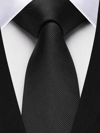 1 st herrslips 6 cm svart, elegant och avslappnad smal slips, för bröllop och fester