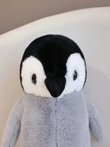 1pc Realistic Penguin Stuffed Toy Doll, Christmas Party Plush Toy Birthday Gift - Grey - View 2