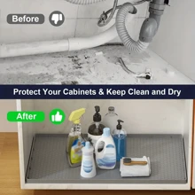 Cuscinetto in silicone impermeabile per cucina, porta per mobili sottolavello, protezione per lavandino e mobile, vassoio per lavandino del bagno, deumidificatore per la casa